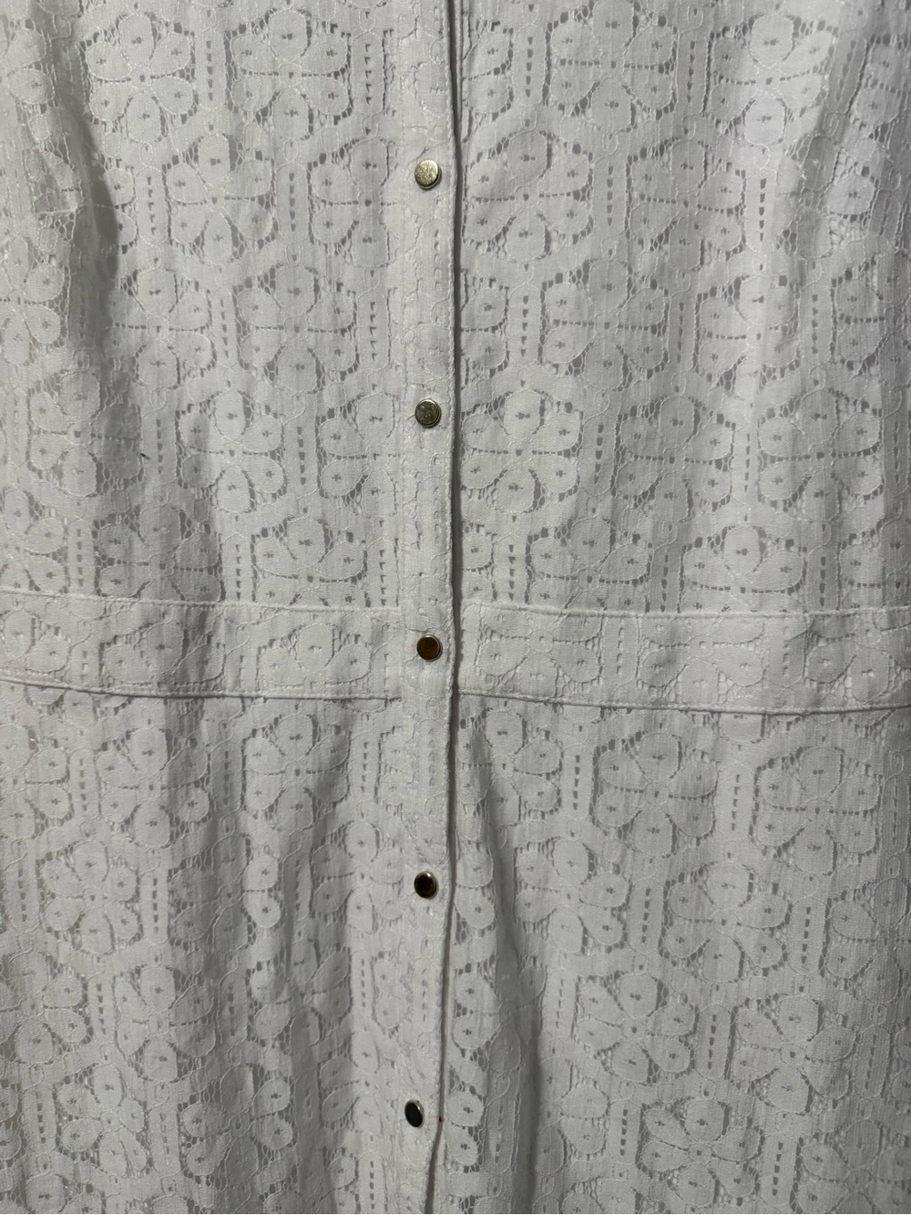 The Limited NWT Cotton Blend Eyelet Lace Button-Front Dress- 6 - Picture 5 of 9